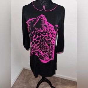 Juicy Couture Black and Pink Long Sleeve Dress